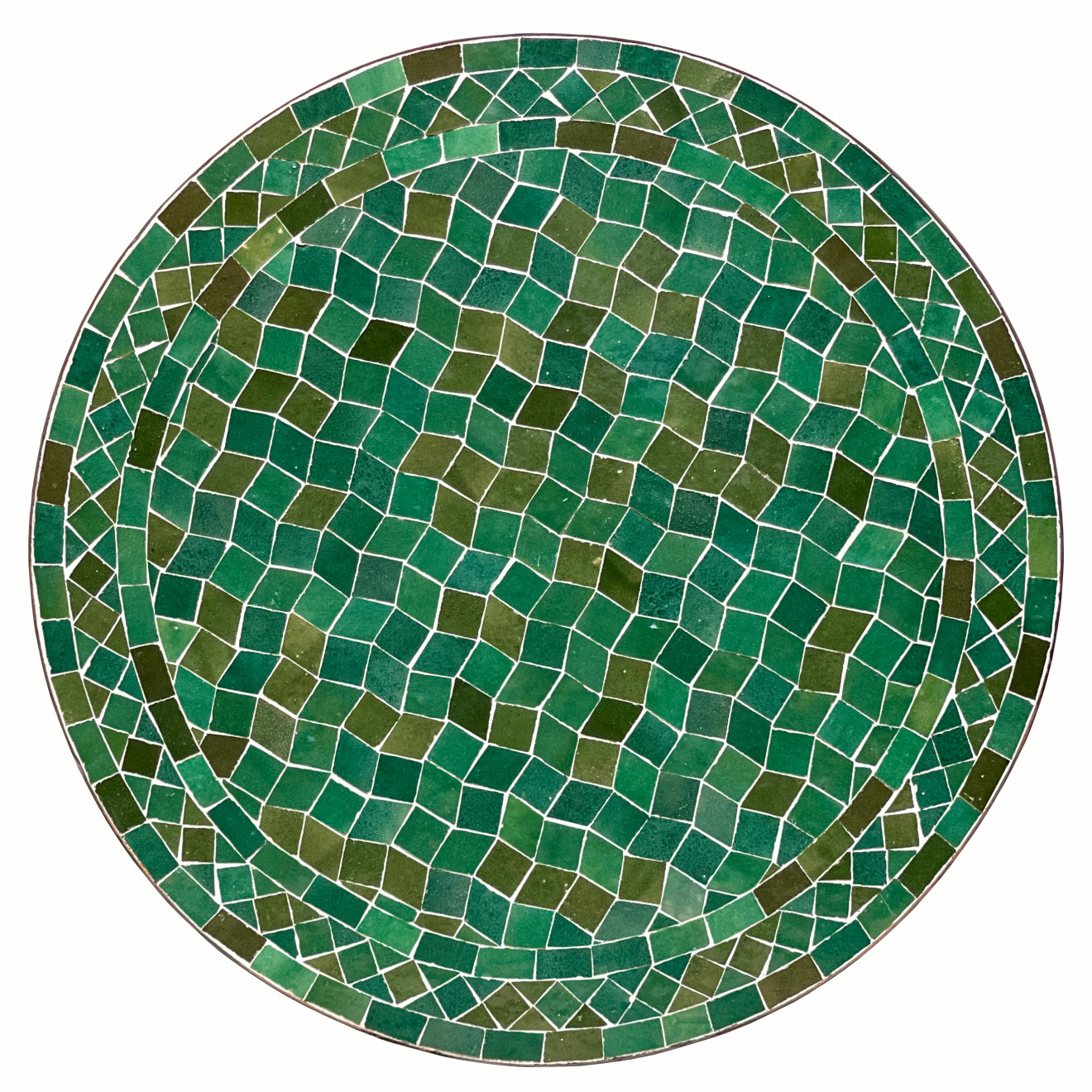 Mosaiktisch aus Marokko ALGA Grün Ø60cm