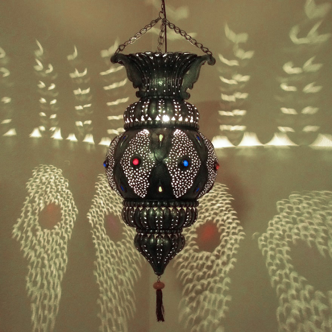 Marokkanische Messing - Kugellampe NAJAT D40cm