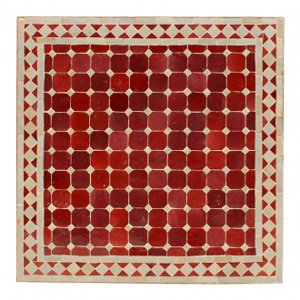 Mosaiktisch (60x60)cm Bordeaux/Beige