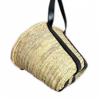 Palmblatt-Tasche mit Leder IBIZA-2S